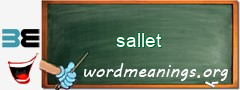 WordMeaning blackboard for sallet